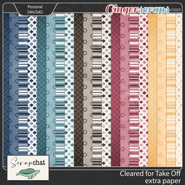 Cleared for Take off Extra Papers by ScrapChat Designs