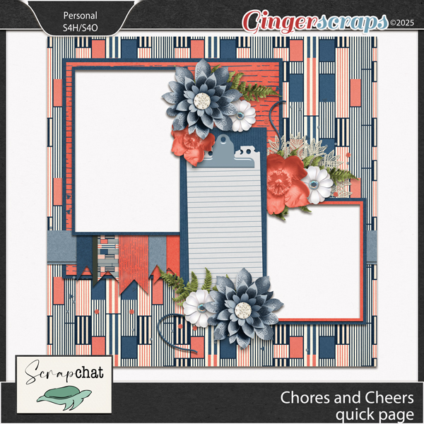 Chores and Cheers Quick Page by ScrapChat Designs