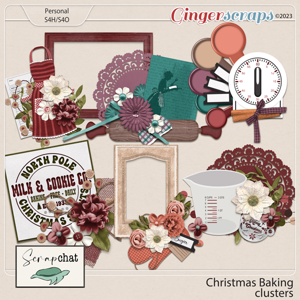 Christmas Baking Clusters by ScrapChat Designs