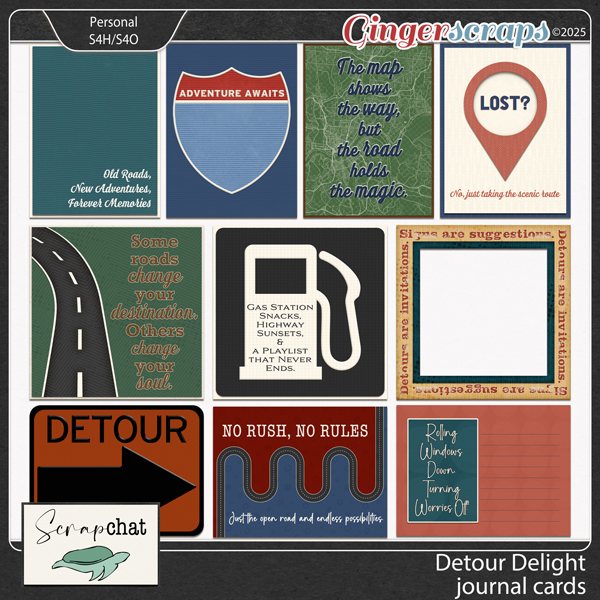 Detour Delight Journal Cards by ScrapChat Designs