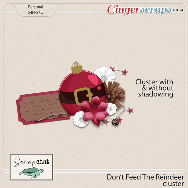 Do Not Feed the Reindeer Cluster by ScrapChat Designs