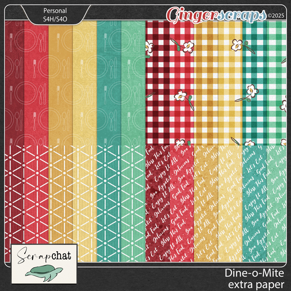 Dine-o-Mite Extra Papers by ScrapChat Designs