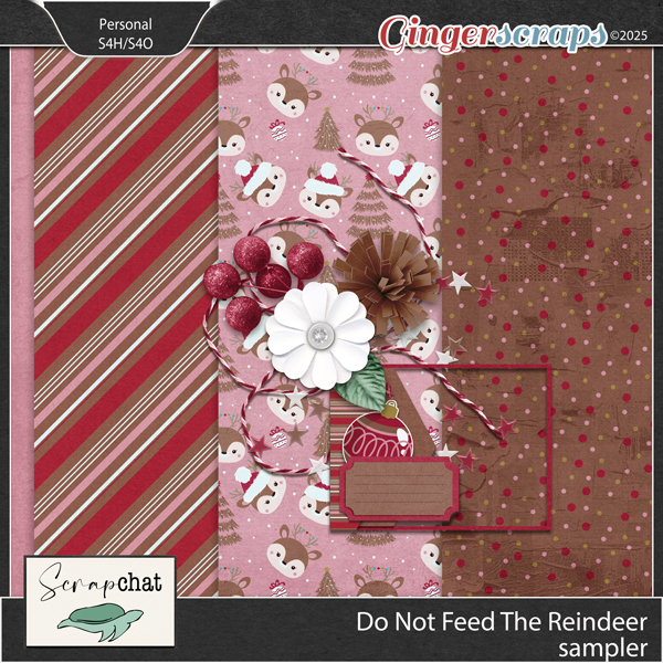 Do Not Feed The Reindeer Sampler by ScrapChat Designs