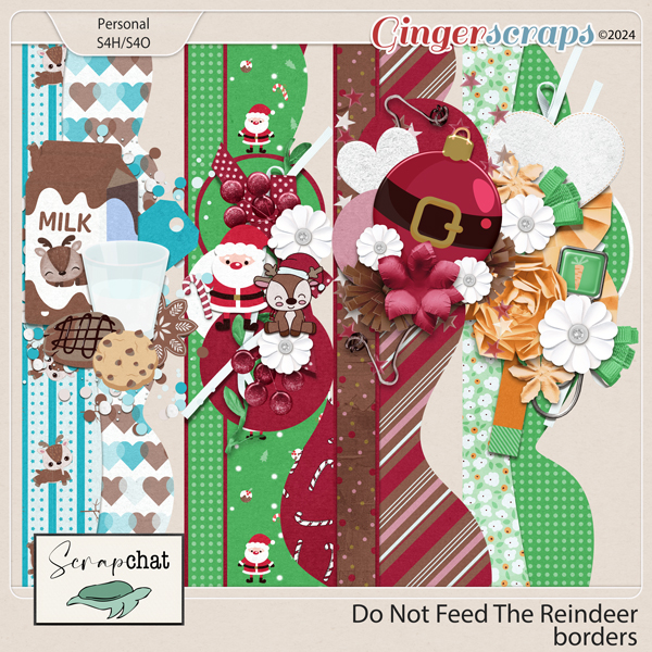 Do Not Feed The Reindeer Borders by ScrapChat Designs