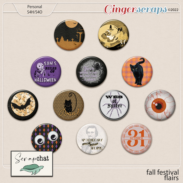 Fall Festival Flairs by ScrapChat Designs