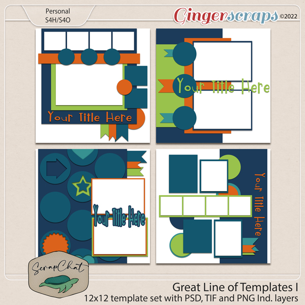 Great Line of Templates Template Set by ScrapChat Designs