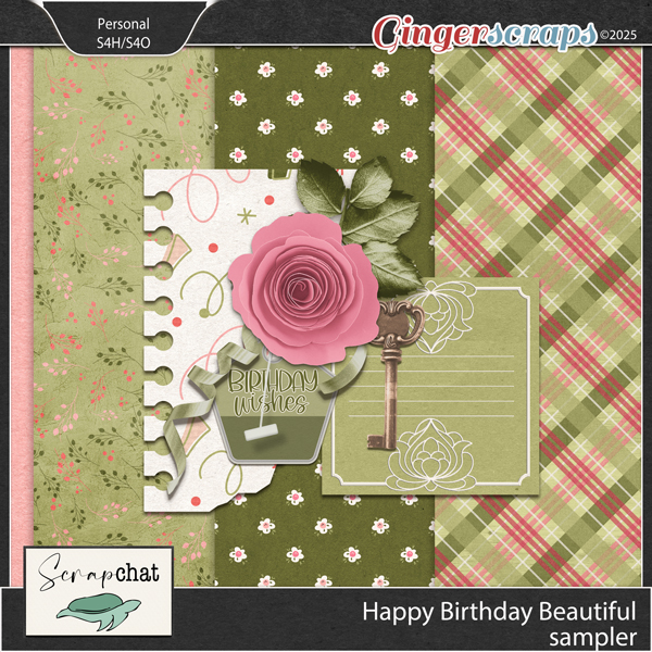 Happy Birthday Beautiful Sampler by ScrapChat Designs