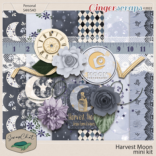 Harvest Moon Mini Kit by ScrapChat Designs