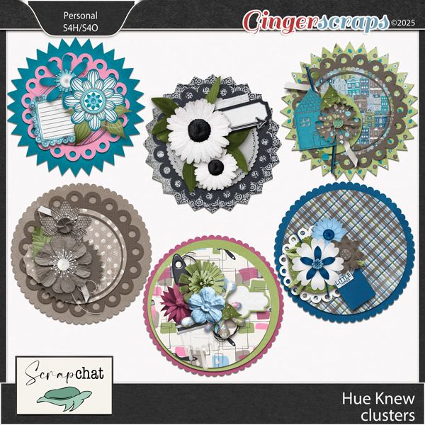 Hue Knew Clusters by ScrapChat Designs