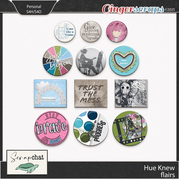 Hue Knew Flairs by ScrapChat Designs