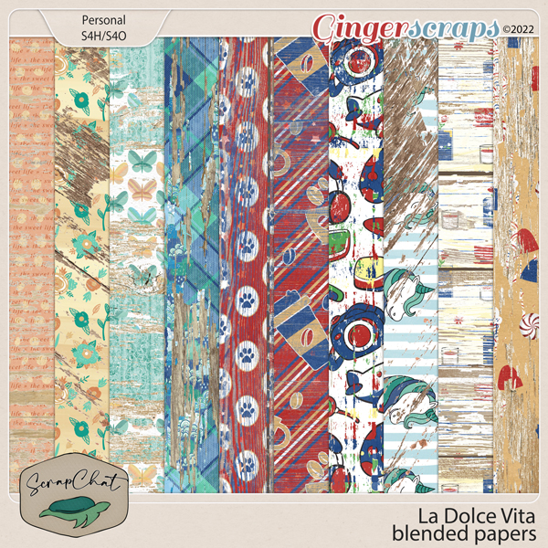 La Dolce Vita Blended Papers by ScrapChat Designs