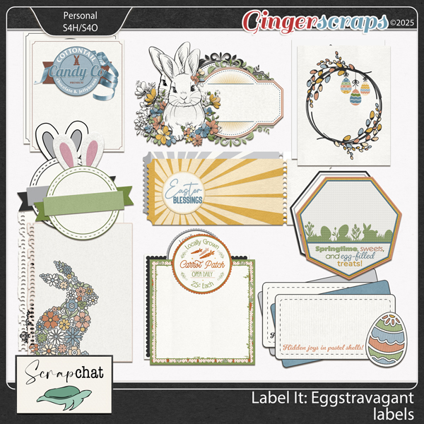 Label It Eggstravegant Labels by ScrapChat Designs