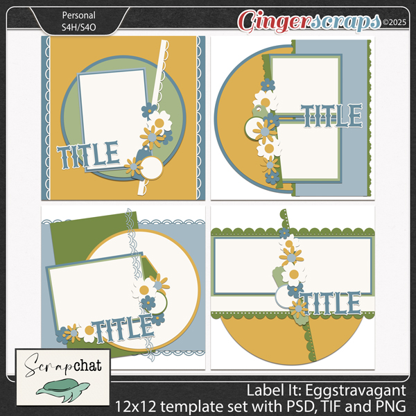 Label It Eggstravegant Template Set by ScrapChat Designs