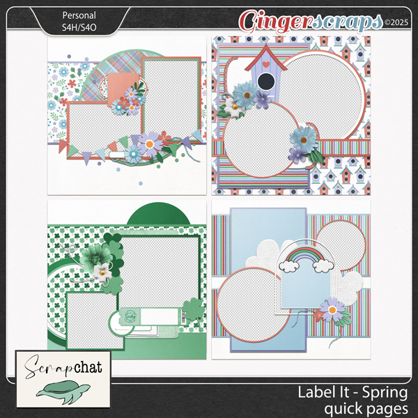 Label It Spring Quick Pages by ScrapChat Designs