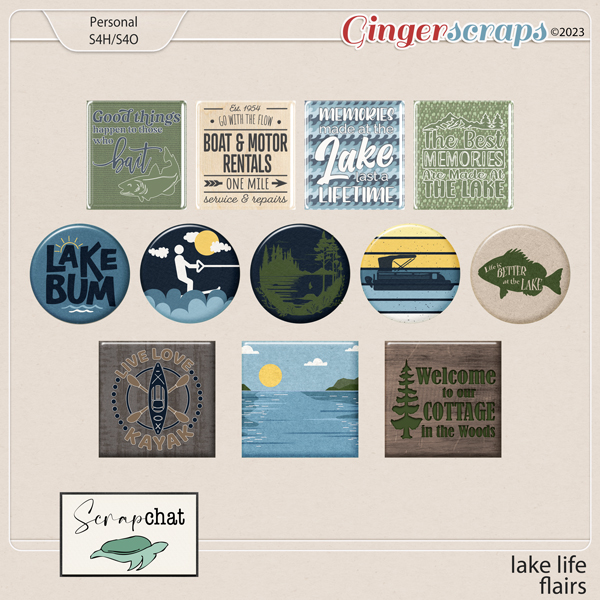 Lake Life Flairs by ScrapChat Designs