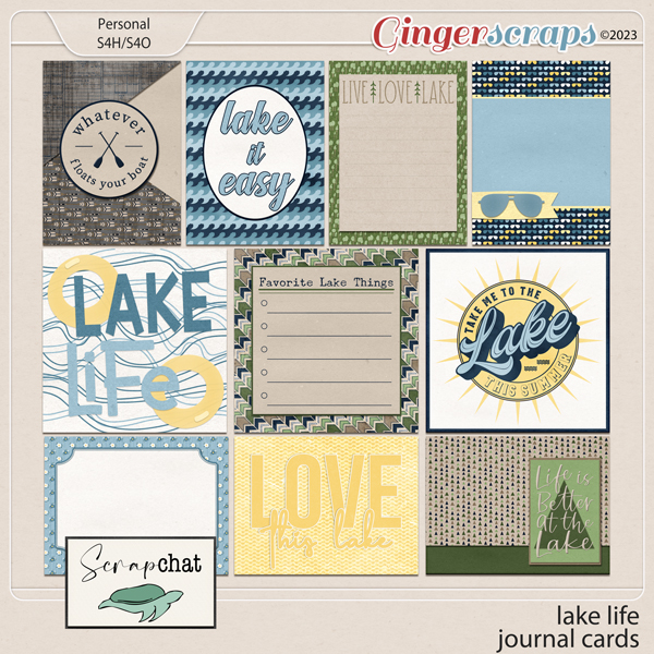 Lake Life Journal Cards by ScrapChat Designs