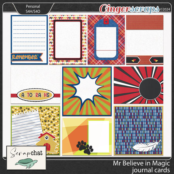 Mr Believe in Magic Journal Cards by ScrapChat Designs