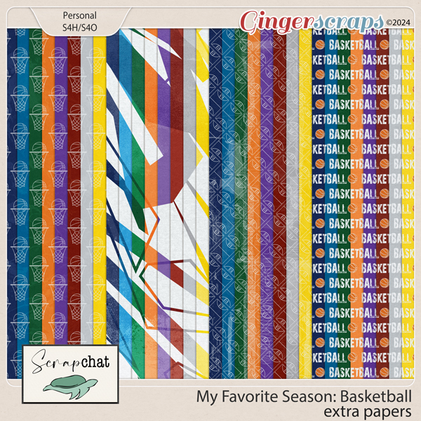 My Favorite Season Basketball Extra Papers by ScrapChat Designs