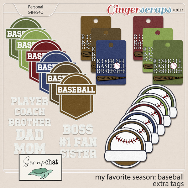 My Favorite Season Baseball Extra Tags