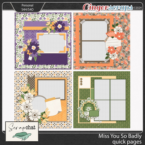 Miss You So Badly Quick Pages by ScrapChat Designs