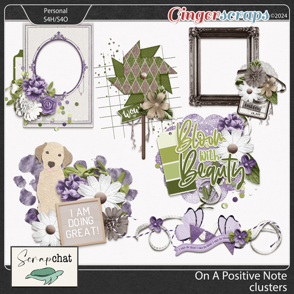 On A Positive Note Clusters by ScrapChat Designs