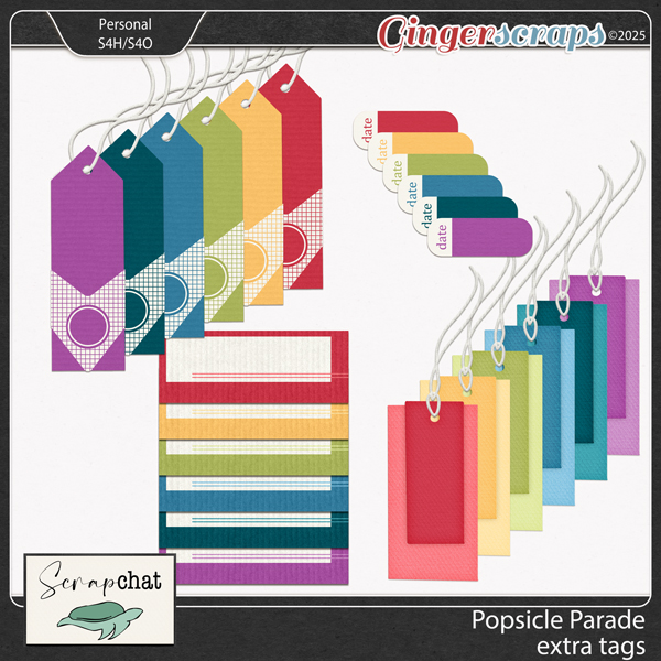 Popsicle Parade Tags by ScrapChat Designs
