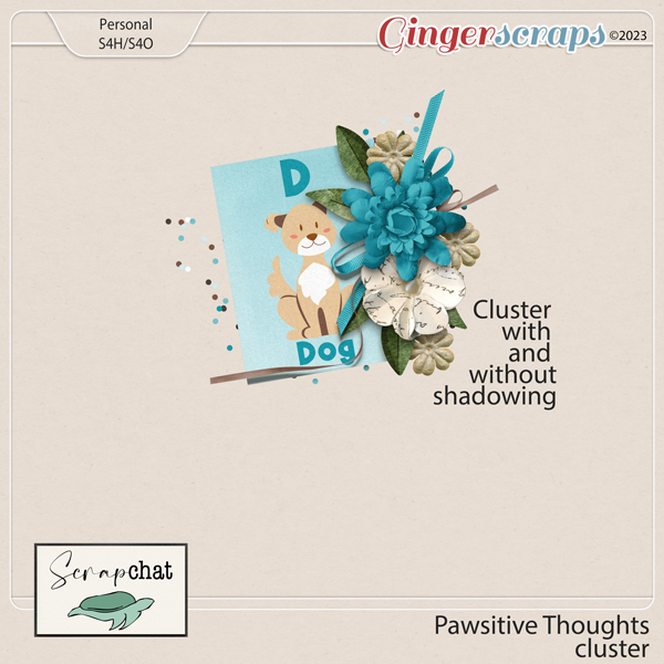 Pawsitive Thoughts Cluster by ScrapChat Designs