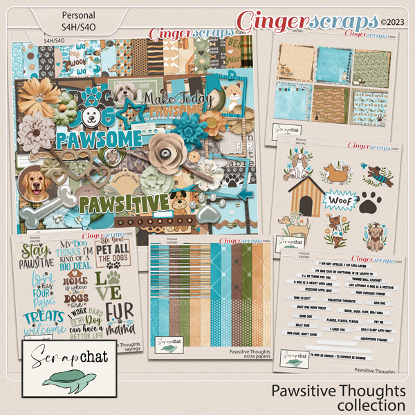 Pawsitive Thoughts Collection by ScrapChat Designs