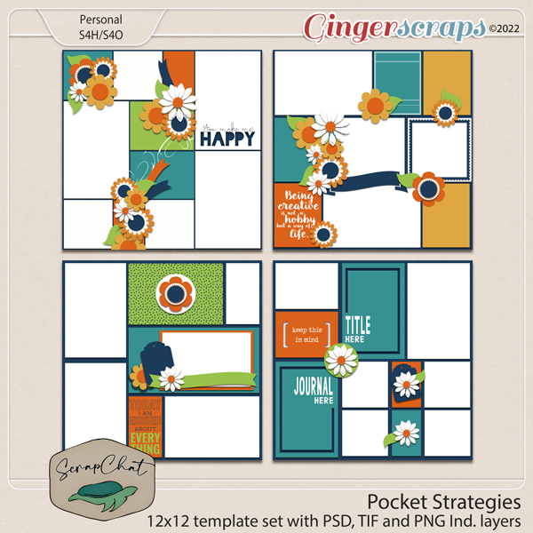 Pocket Strategies Template Set by ScrapChat Designs