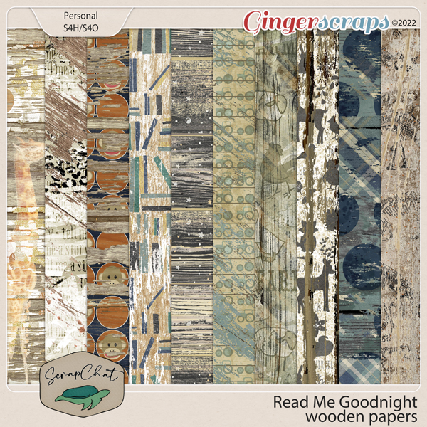 Read Me Goodnight Wooden Papers by ScrapChat Designs