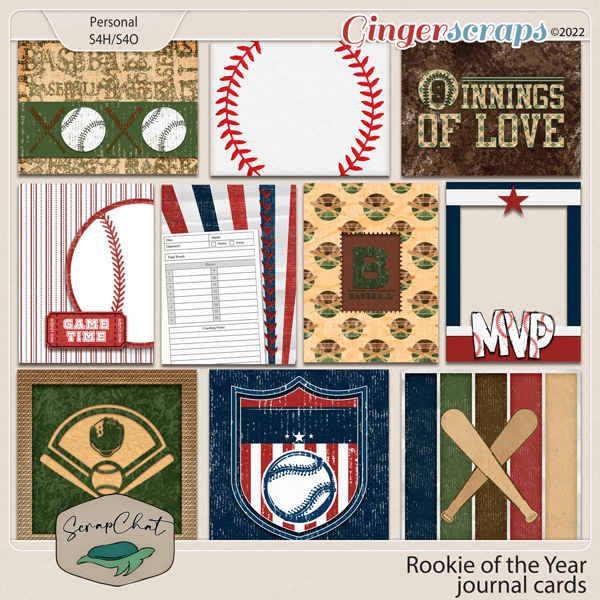 Rookie of the Year Journal Cards by ScrapChat Designs