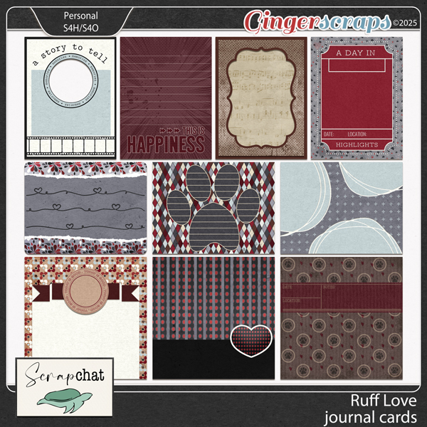 Ruff Love Journal Cards by ScrapChat Designs