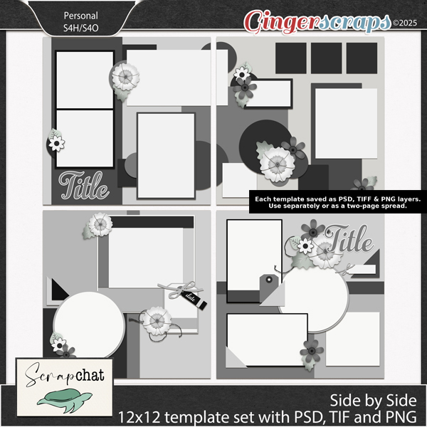 Side by Side Template Set by ScrapChat Designs