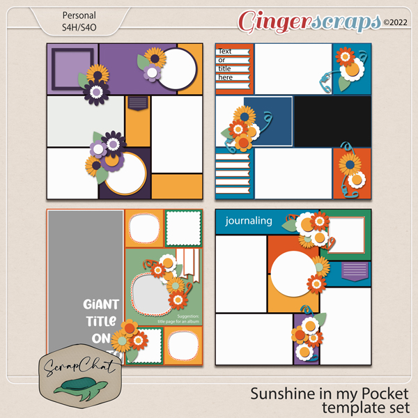 Sunshine in my Pocket Template Set by ScrapChat Designs