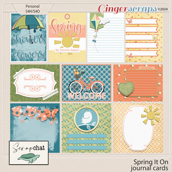 Spring It On Journal Cards by ScrapChat Designs