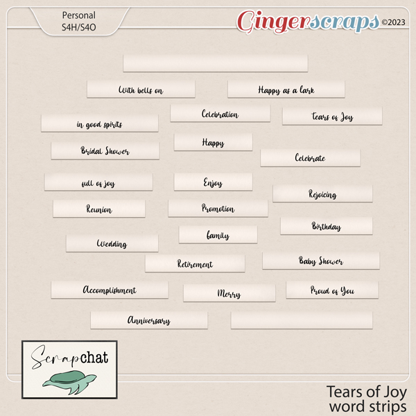 Tears of Joy Word Strips by ScrapChat Designs