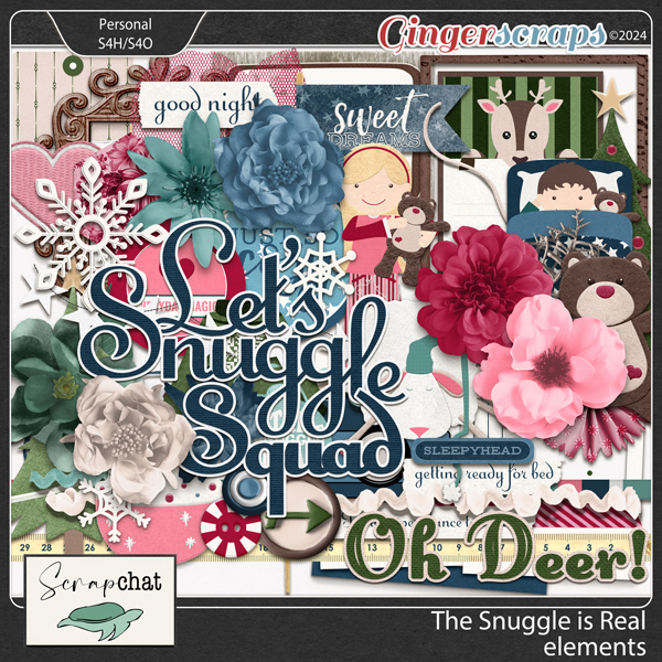 The Snuggle is Real Elements by ScrapChat Designs