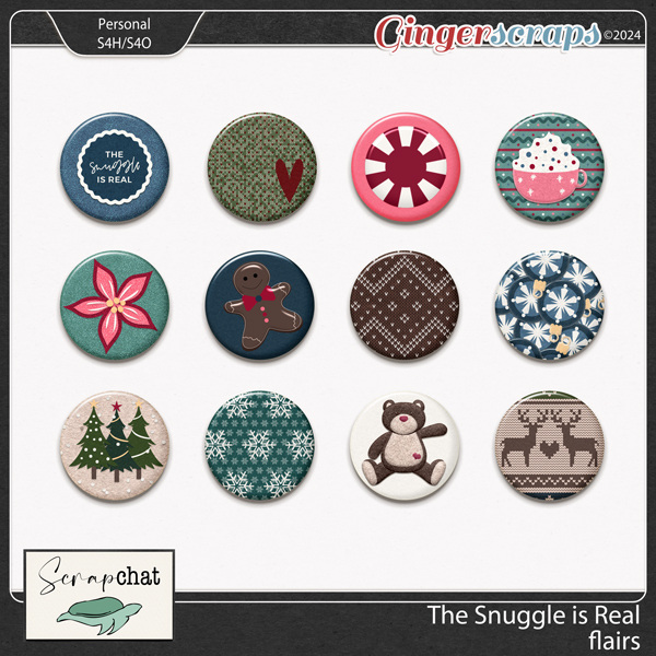 The Snuggle is Real Flairs by ScrapChat Designs