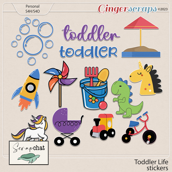 Toddler Life Stickers by ScrapChat Designs