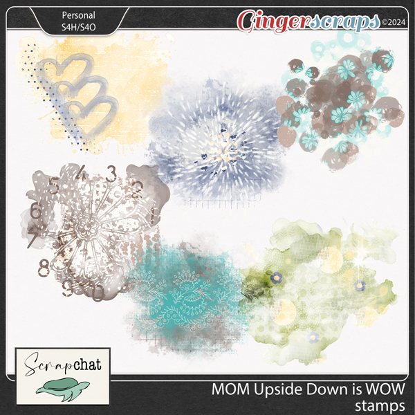 Mom upside down is WOW stamps by ScrapChat Designs