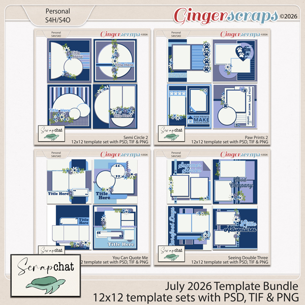 July 2026 Template Bundle by ScrapChat Designs