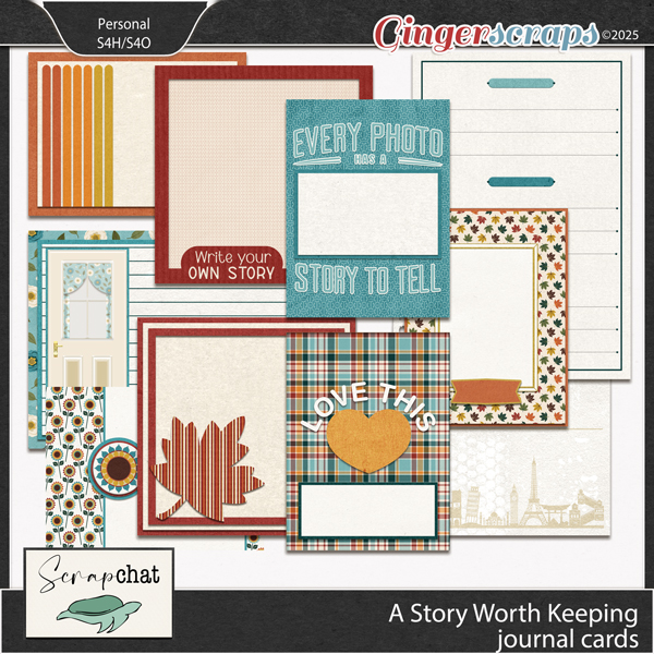 A Story Worth Keeping Journal Cards by ScrapChat Designs