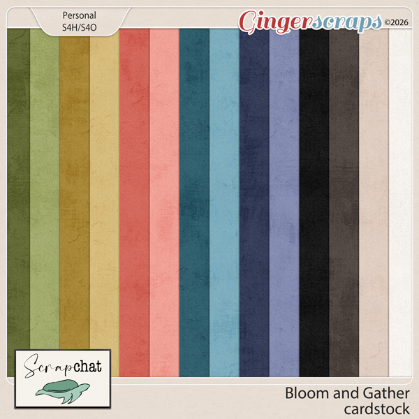 Bloom and Gather Cardstock by ScrapChat Designs