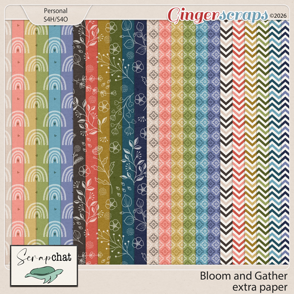 Bloom and Gather Extra Papers by ScrapChat Designs