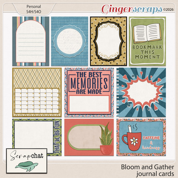Bloom and Gather Journal Cards by ScrapChat Designs