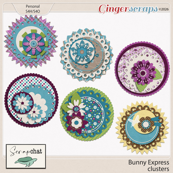 Bunny Express Clusters by ScrapChat Designs