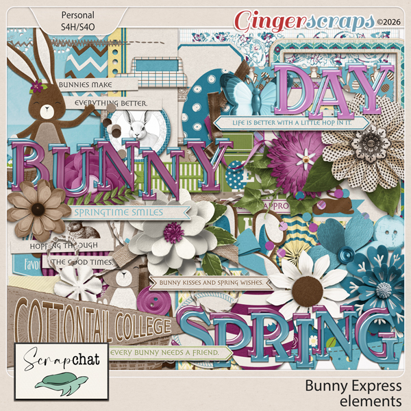 Bunny Express Elements by ScrapChat Designs