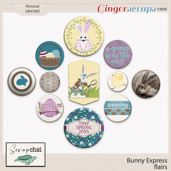 Bunny Express Flairs by ScrapChat Designs