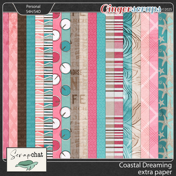 Coastal Dreaming Extra Papers by ScrapChat Designs