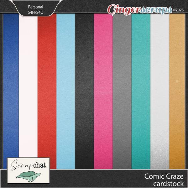 Comic Craze Cardstock by ScrapChat Designs